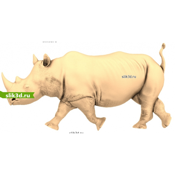 3D Модель Носорога для ЧПУ