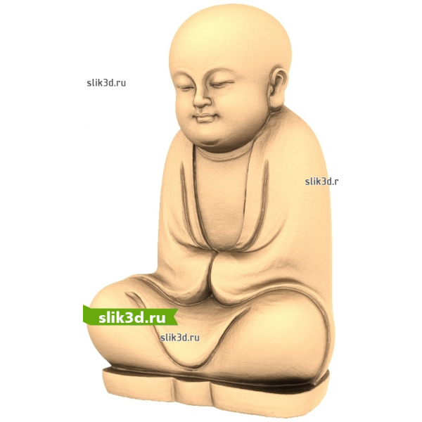 Маленький Будда в Медитации - 3D STL модель для ЧПУ