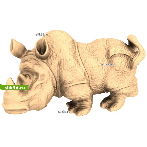 3D модель STL Радостный носорог для ЧПУ