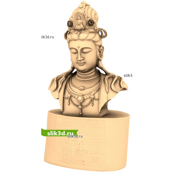 Бюст Гуаньинь - 3D модель STL для ЧПУ