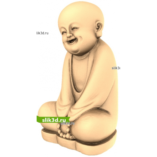 3D модель STL для ЧПУ Смеющийся Будда