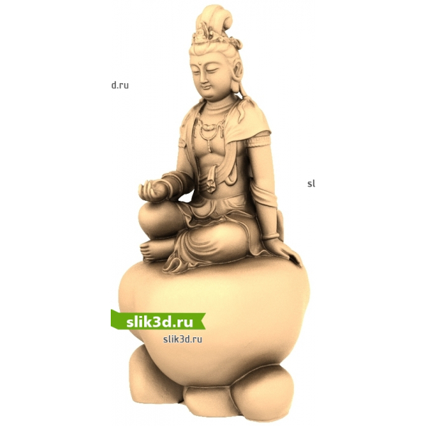 Фигура медитирующего Будды - 3D модель STL