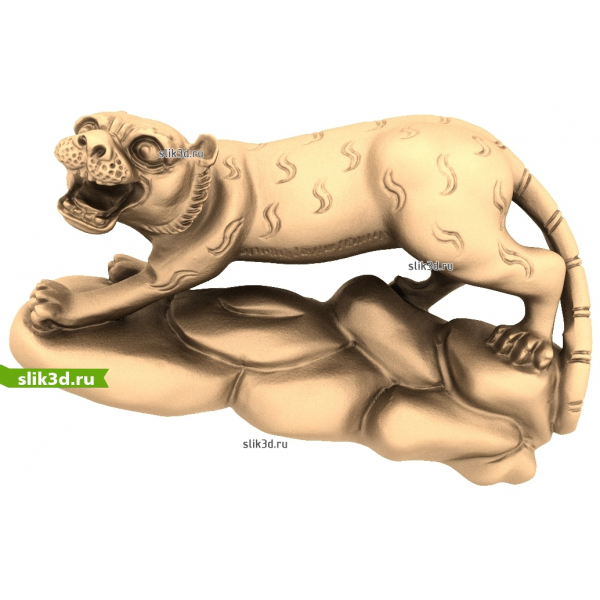 3D модель Грозный тигр в формате STL для ЧПУ