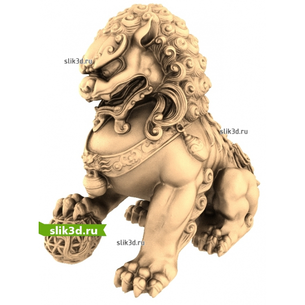 Лев-защитник 3D модель STL