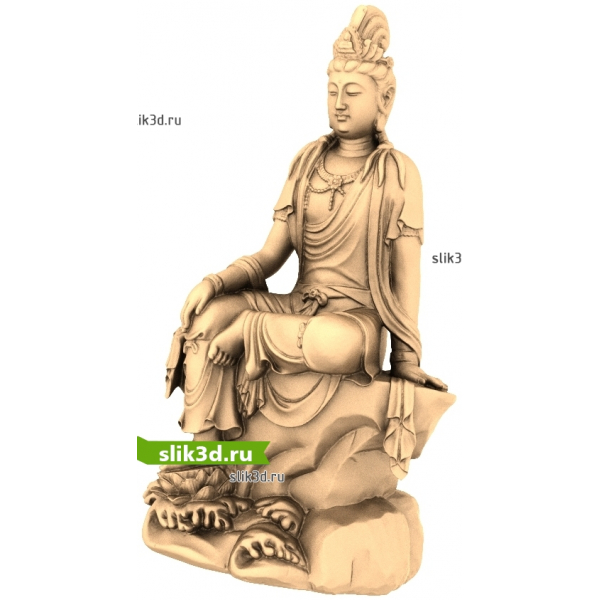 3D модель статуи Будды для ЧПУ