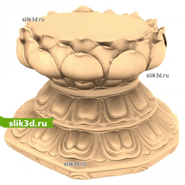 3D модель Лотосовый пьедестал для ЧПУ
