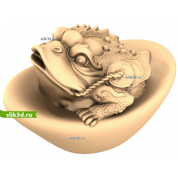 3D Модель Трехлапая Жаба Финансового Успеха для ЧПУ