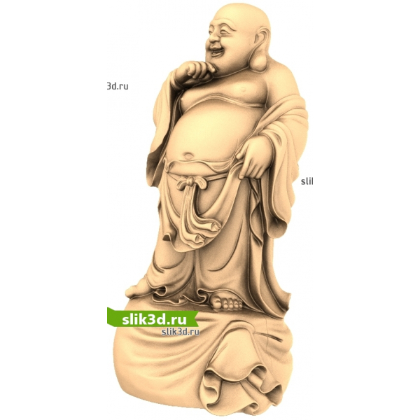 3D модель Улыбающийся Будда для ЧПУ в STL формате
