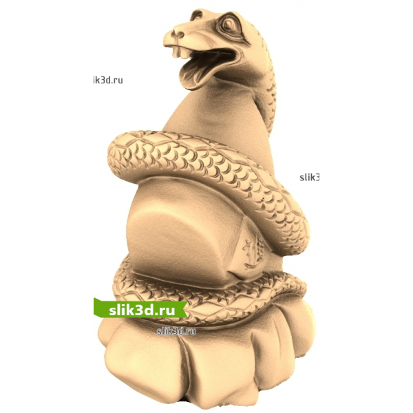 Змея-Хранительница 3D модель для ЧПУ