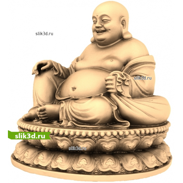 3D модель STL для ЧПУ Смеющийся Будда