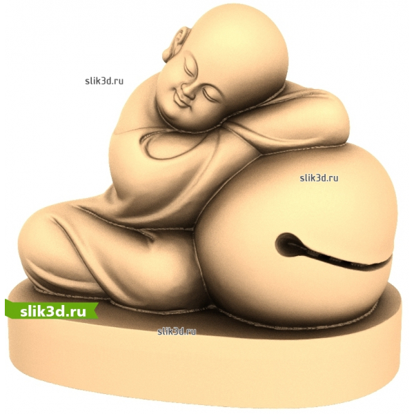 Спящий Монах - 3D модель STL для ЧПУ