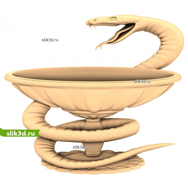 Кубок Гигеи 3D STL Модель для ЧПУ