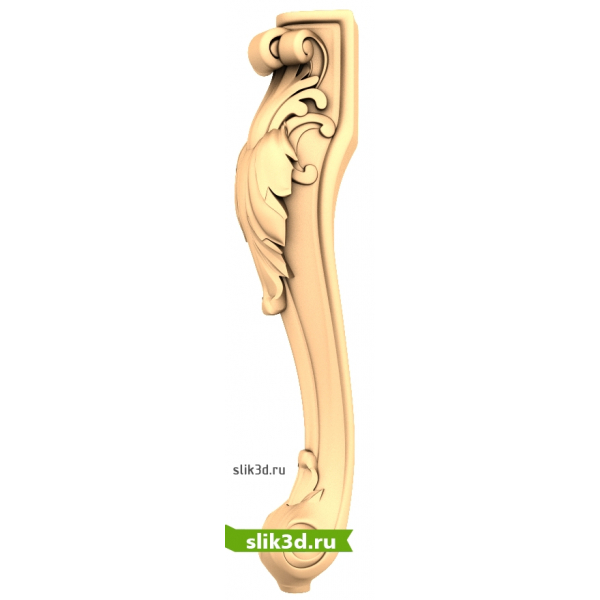 Классический кронштейн с завитками - 3D STL модель для ЧПУ