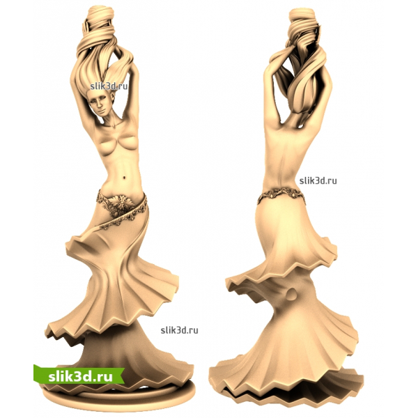 Танцующая нимфа - 3D модель STL для ЧПУ