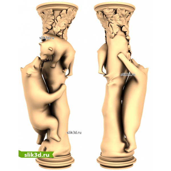 Кронштейн Медвежий Дуэт - 3D модель STL для ЧПУ