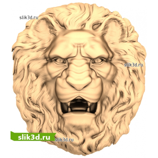 3D модель Львиная голова для ЧПУ
