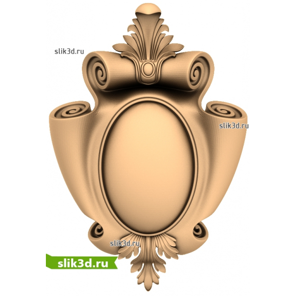 Декоративный картуш Королевское великолепие - STL 3D модель для ЧПУ