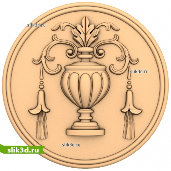 Классическая Урна с Декоративными Элементами - STL Модель для ЧПУ