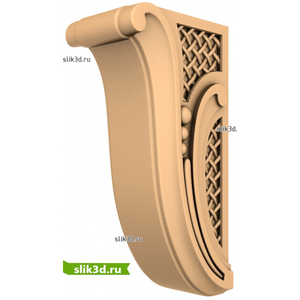 Кронштейн Танец линий 3D модель STL для ЧПУ