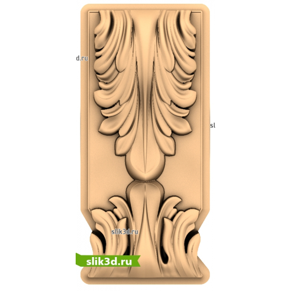 Декоративный картуш для ЧПУ - 3D модель STL