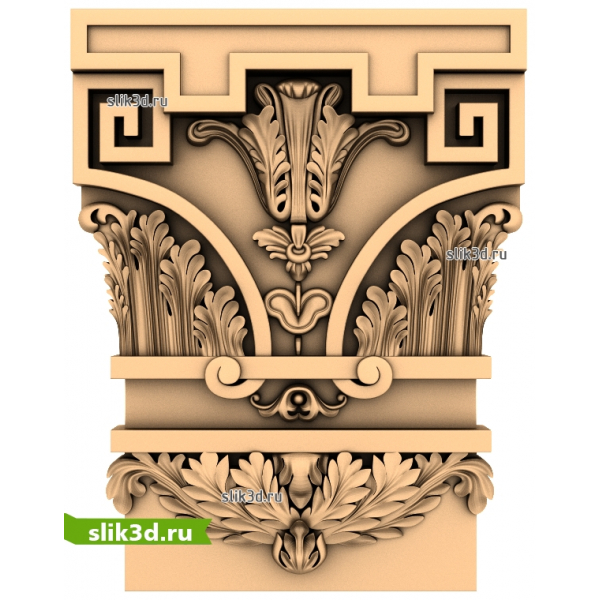 3D модель Капитель изящного стиля для ЧПУ
