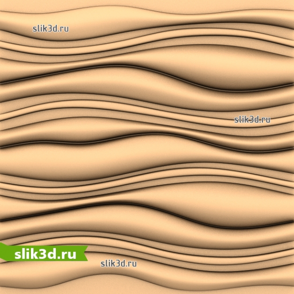 Волна Декор - 3D Модель STL для ЧПУ