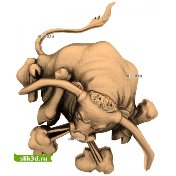 Фурия Быка - 3D модель STL для ЧПУ
