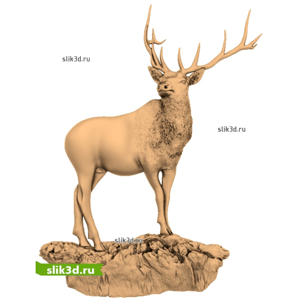 Величественный олень 3D модель для ЧПУ в формате STL