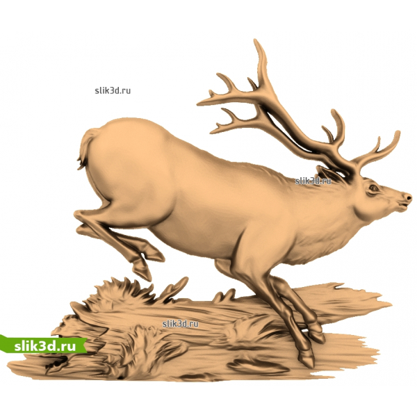 3D модель оленя для ЧПУ