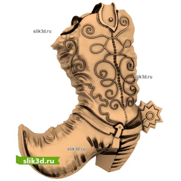 Ковбойский Сапог - 3D модель STL для ЧПУ