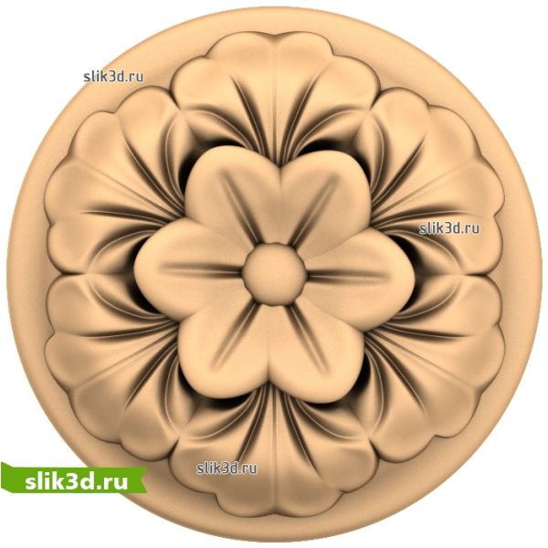 3D модель декоративной розетки для ЧПУ
