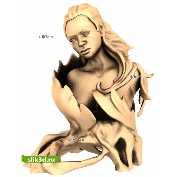 3D модель STL Лесная нимфа для ЧПУ станка