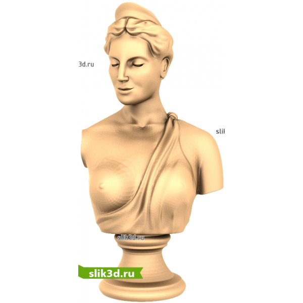 Бюст Греческой Богини - STL 3D модель для ЧПУ
