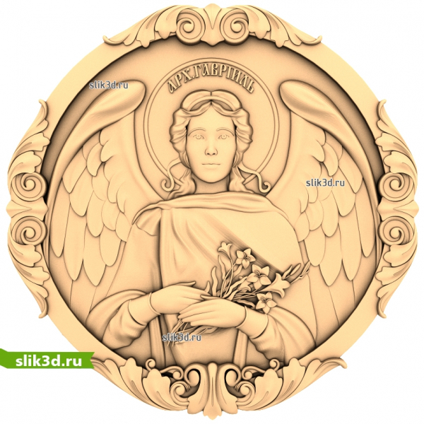 3D STL модель иконы Архангела Гавриила для ЧПУ