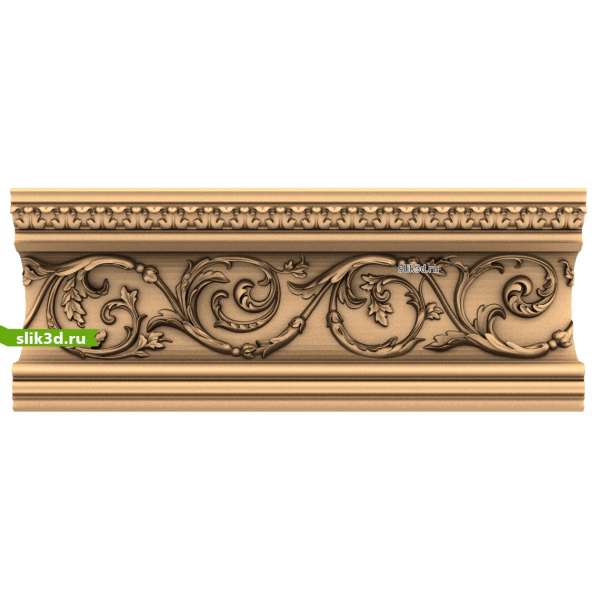 Декоративный Картуш с Акантовыми Завитками: STL Модель