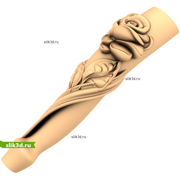 Цветочная Грация - 3D модель рукоятки STL для ЧПУ