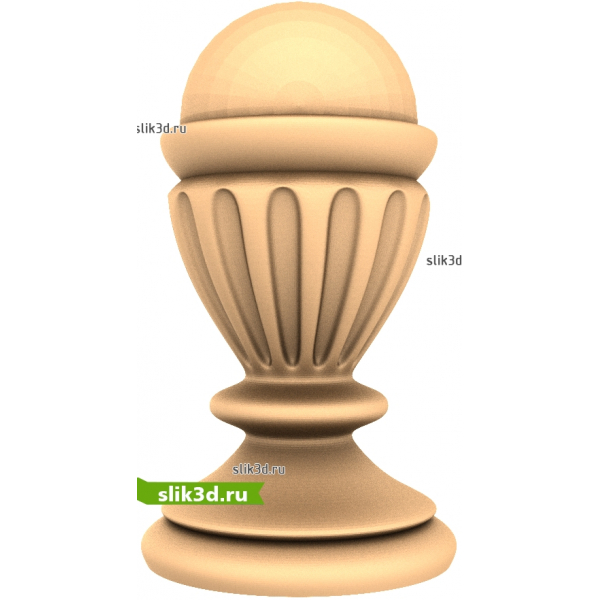 Классический Шарообразный Капитель - 3D модель для ЧПУ