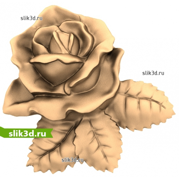 Декоративная 3D Модель Роза для ЧПУ