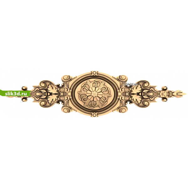 3D модель декоративного элемента Барочный орнамент для ЧПУ