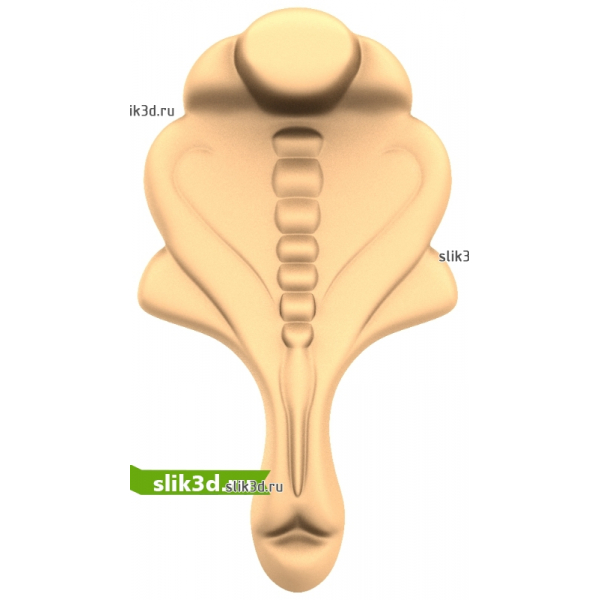 Декоративный элемент для мебели Грациозный Лист - 3D модель STL для ЧПУ