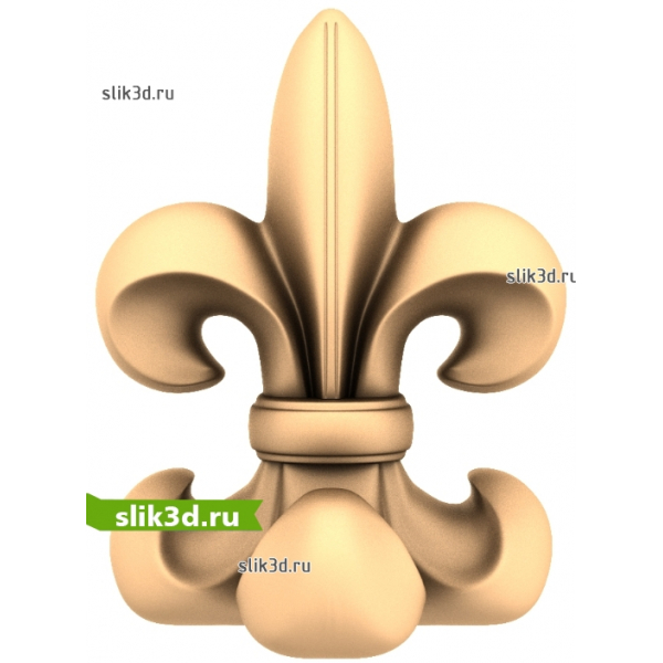 3D модель Флёр-де-лис для ЧПУ в формате STL
