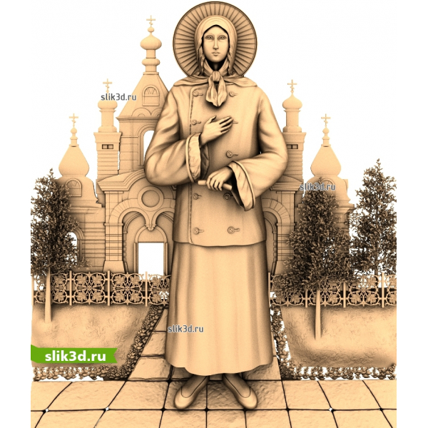3D модель Святой Матроны Московской для ЧПУ