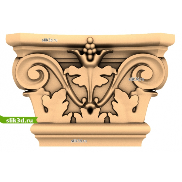 Капитель Виноградная грация - 3D модель для ЧПУ