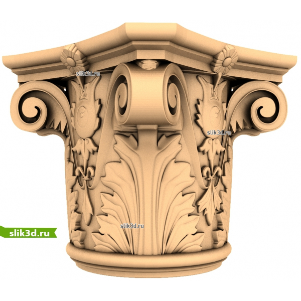 Капитель Коринфская - 3D STL Модель для ЧПУ