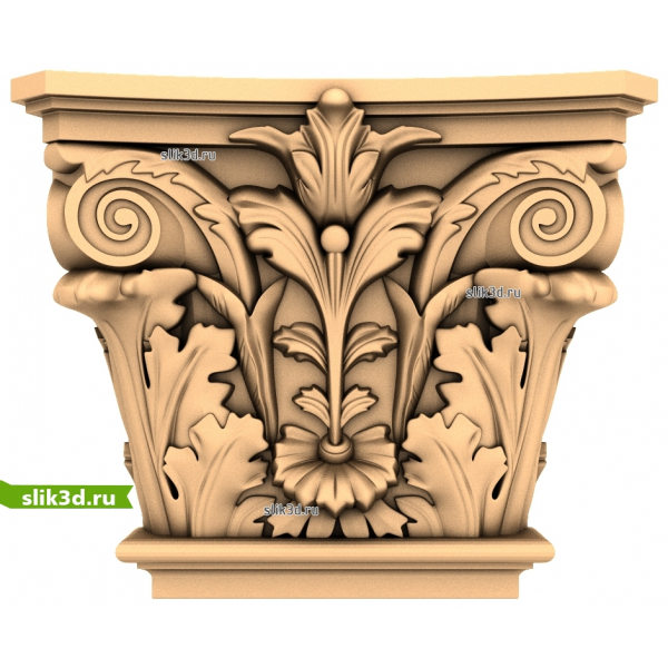 Коринфская Капитель - 3D Модель в Формате STL для ЧПУ