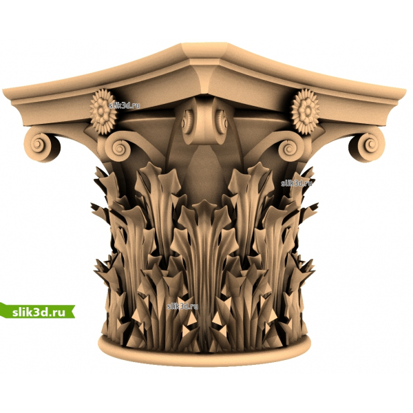 Капитель Коринфа 3D Модель