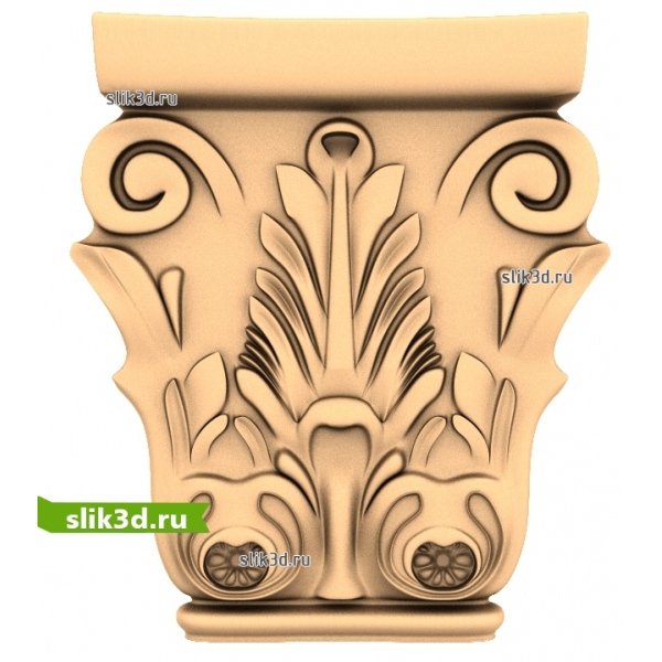 Капитель в Ионическом Стиле - STL 3D Модель для ЧПУ