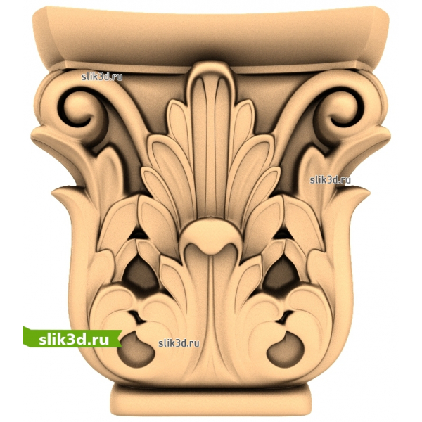 Классическая Коринфская Капитель 3D Модель STL