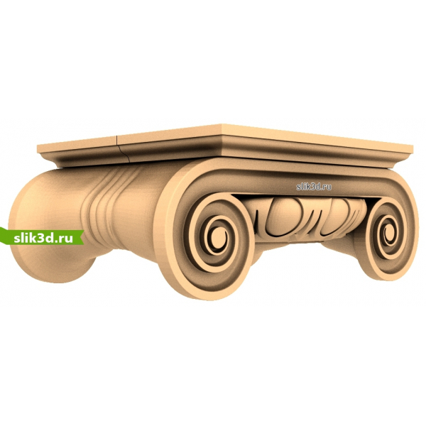 Классическая ионическая капитель - 3D модель для ЧПУ