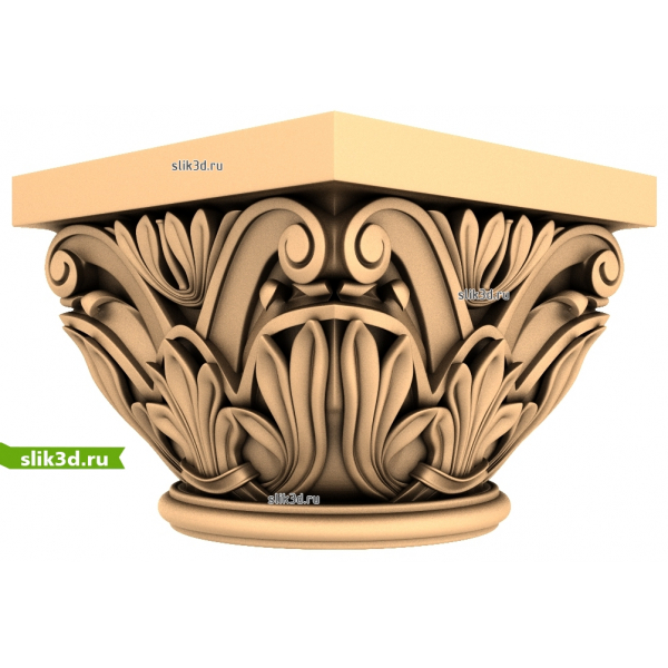 Коринфская капитель - 3D модель STL для ЧПУ